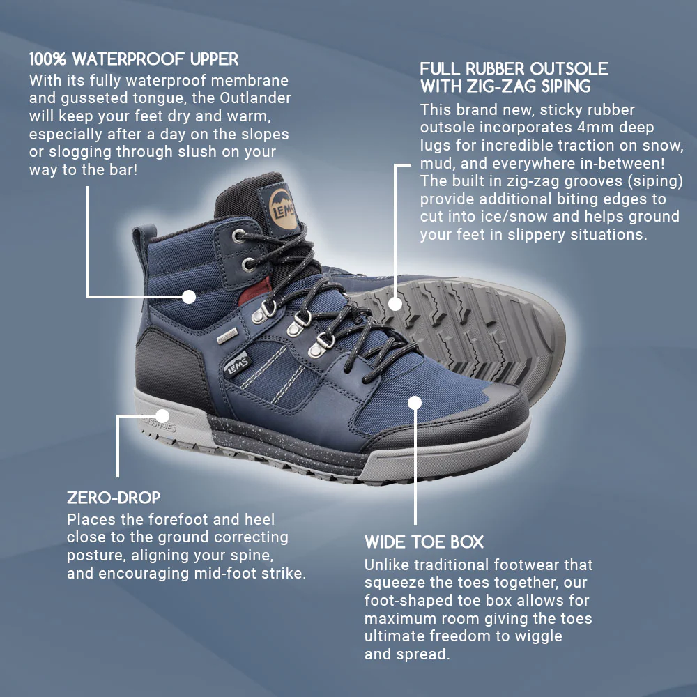 Lems - Outlander Waterproof - Blue Steel (Unisex) - Image 6