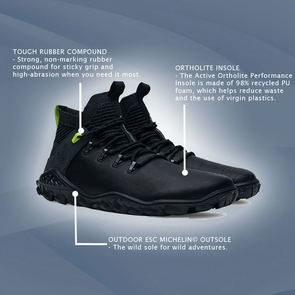 Vivobarefoot Magna Forest ESC (Womens) - Obsidian/Lime - Image 7
